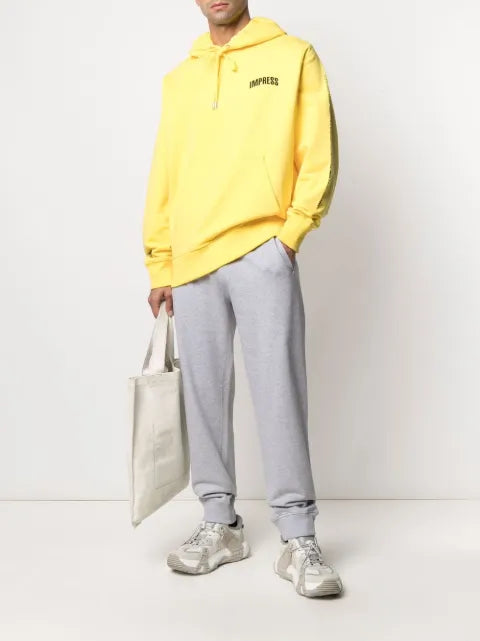Helmut Lang slogan-print cotton hoodie