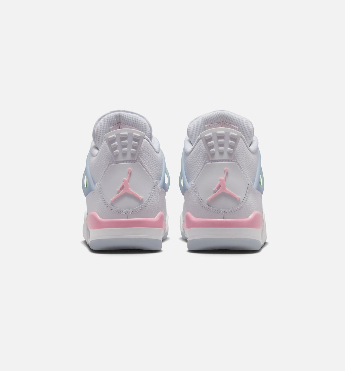 Air Jordan 4 Retro Medium Soft Pink Grade School Shoes - White Medium Soft Pink Half Blue