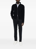 Soft Goat zip ribbed cardigan