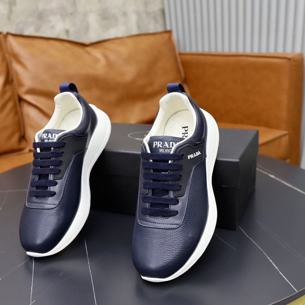 Prada Textured Low-Top Sneakers